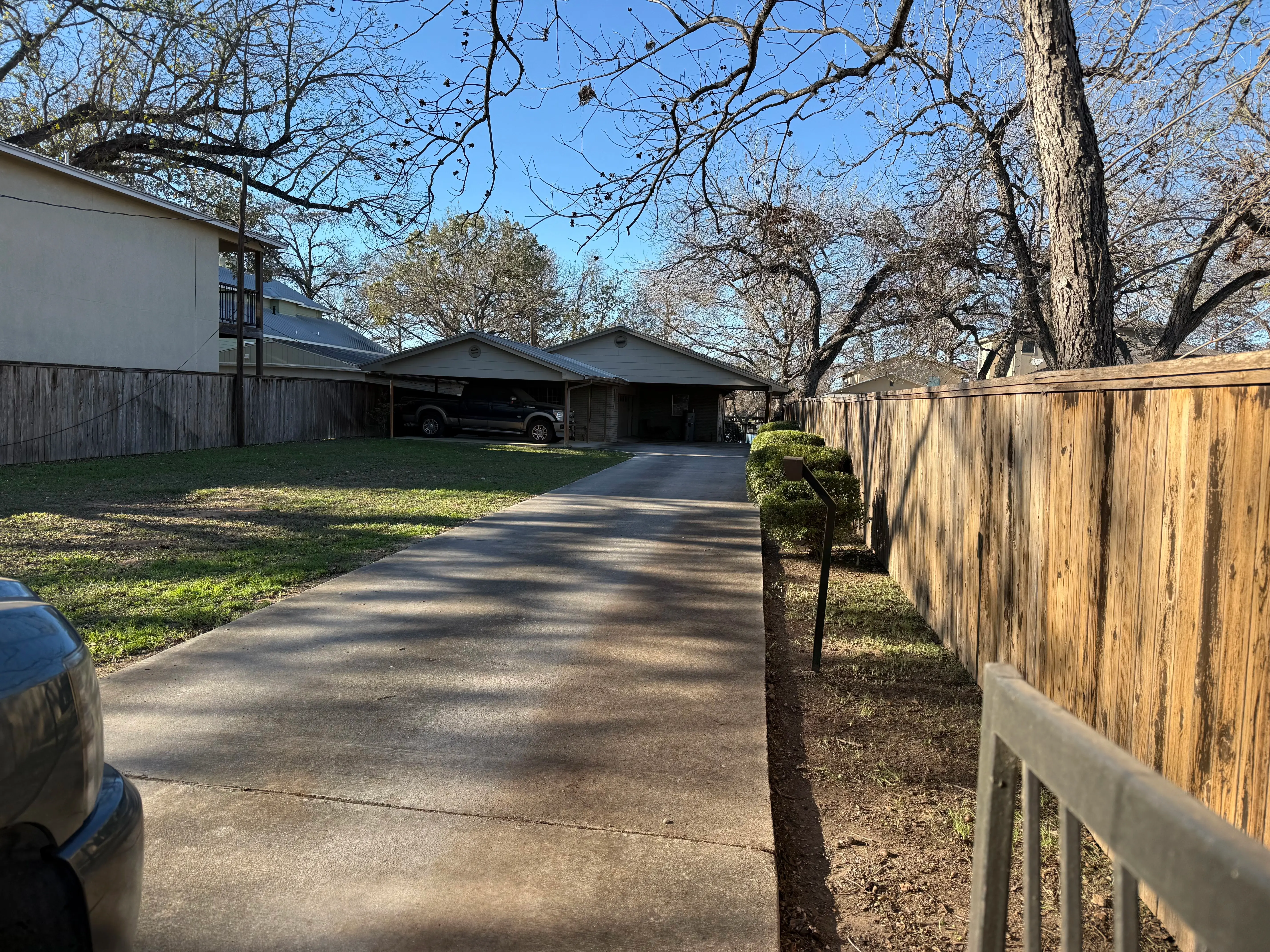 Cleaned up driveway property